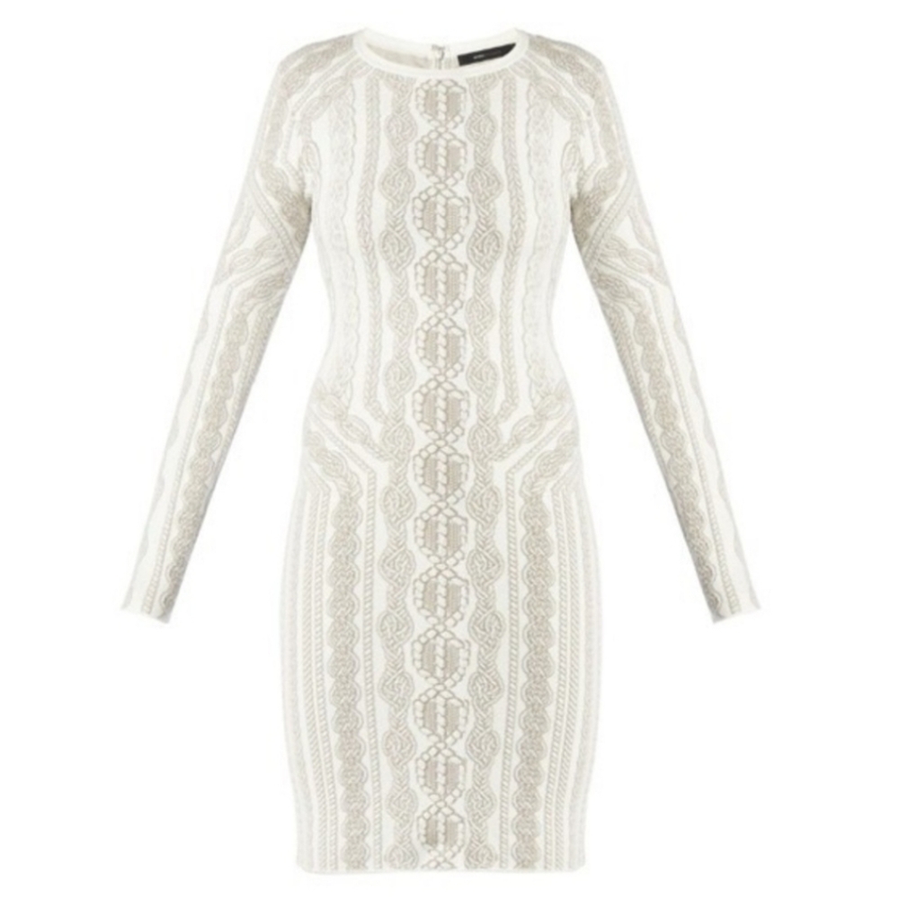 NWT BCBGMAXAZRIA JAMIE jacquard knit dress BCBGMaxAzria Size Large